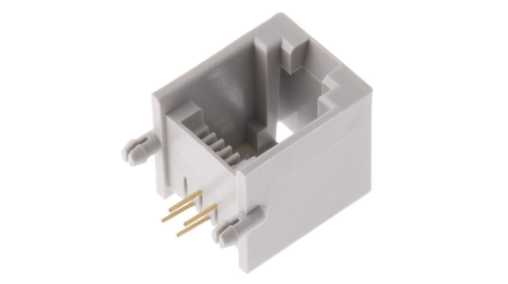 Modularer Steckverbinder, Buchse, RJ11, Rechter Winkel, Positionen - 6, Anzahl Kontakte - 4